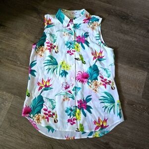 5 for $25 Medium Tropical Slk Blouse By Equipment